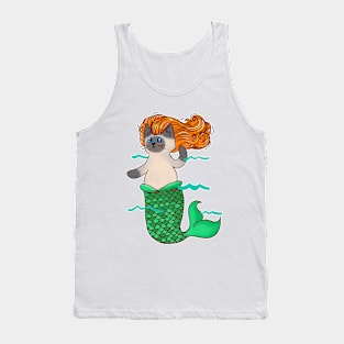 Mermaid Cat Mer Cat Catfish Tank Top